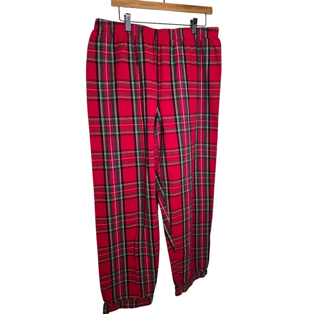 Gymboree Red Plaid Women's Pajama Pants Unisex, Size L